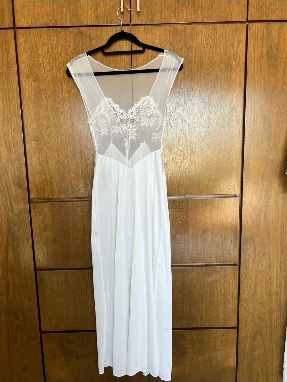 Vintage Sheer Lace White Women's Dress - Picture 6 of 8